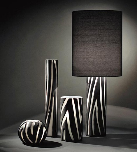 Modern Murano Glass Lamp from Formia – Vivarini animal look lamps Giraffe and Zebra
