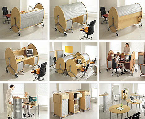 Modern House Design on Modern Rounded Wood Desk Design