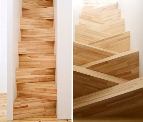These stairs are meant for small spaces. This staircase is designed by the 