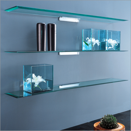 glass bookshelves. Bookcases are almost a
