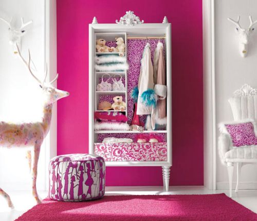Charming Pink Girls bedroom Design Idea