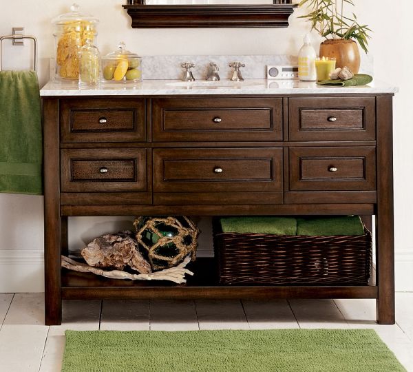 Sink Console Cabinet, Pottery Barn Piedmont Double Sink Vanity Unit