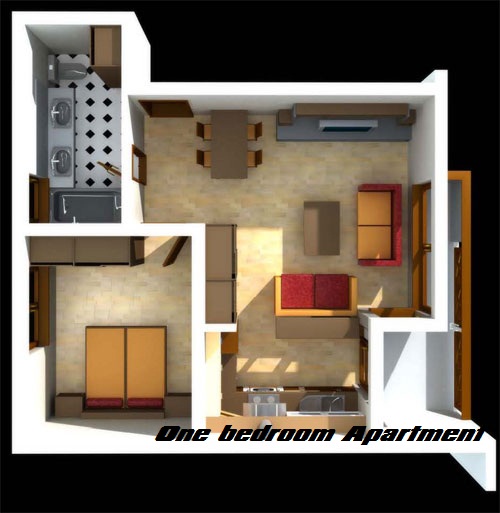 1 Bedroom Apartment Design Ideas